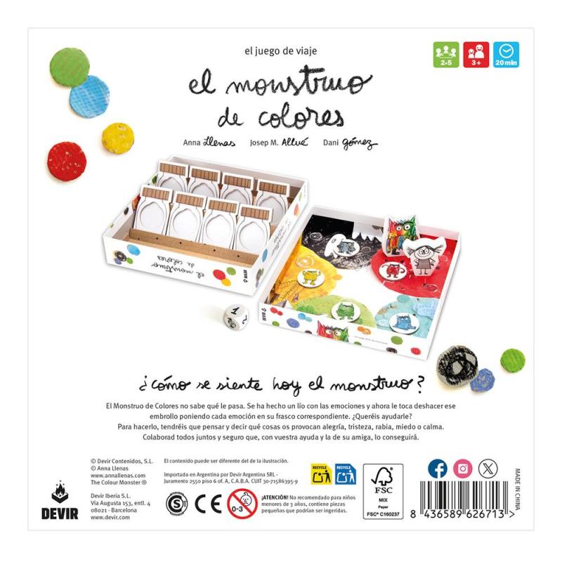 Juego de mesa el monstruo de colores
