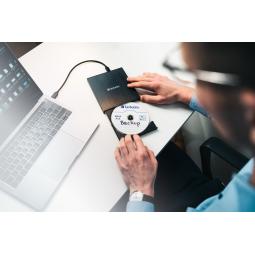 Regrabadora externa blu - ray 4k uhd verbatim slimeline usb tipo c
