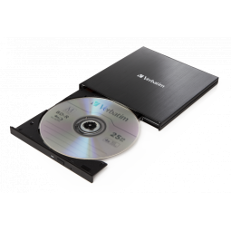 Regrabadora externa blu - ray 4k uhd verbatim slimeline usb tipo c