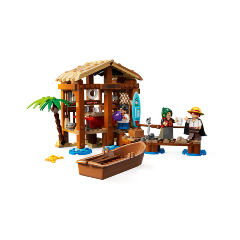 Lego one piece netflix cabaña del pueblo molino