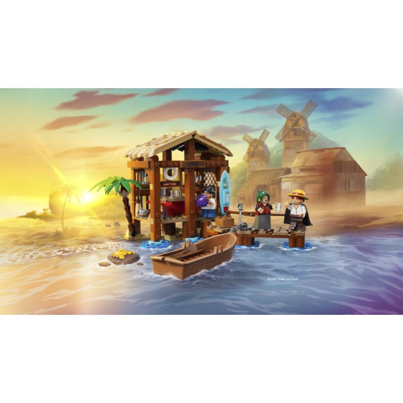 Lego one piece netflix cabaña del pueblo molino
