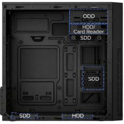 Caja ordenador coolbox m680 matx negra 500w