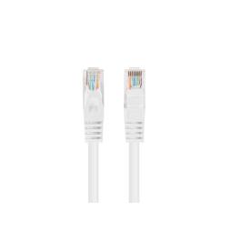 Cable red lanberg latiguillo cat.6 u - utp 0.25m blanco fluke passed 10 unidades