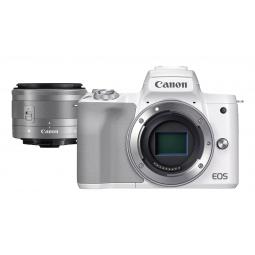 Camara digital canon eos m50 mark ii m15 - 45 s - cmos -  24.1mp -  videos 4k -  wifi -  bluetooth -  blanca - Imagen 1