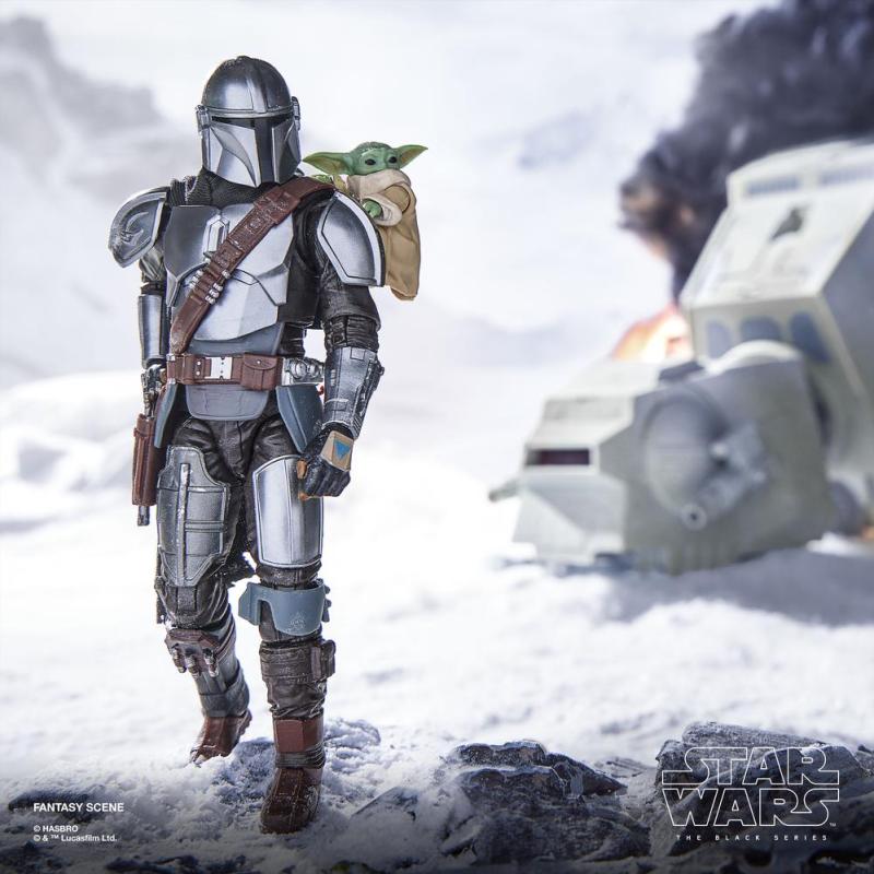 Figura hasbro star wars the black series the mandalorian and grogu