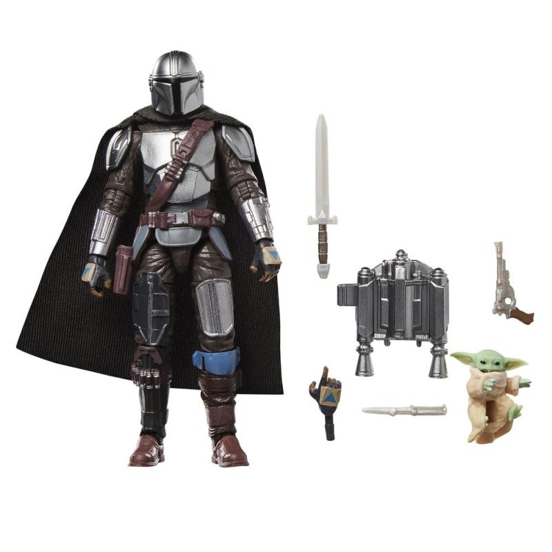 Figura hasbro star wars the mandalorian and grogu deluxe