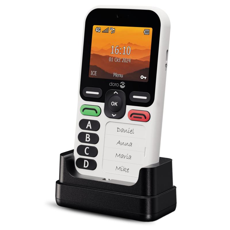 Telefono movil doro leva x10 - 2.4 pulgadas - 4g - blanco - negro