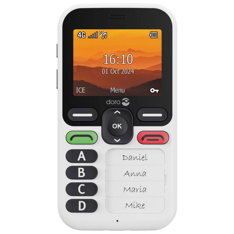 Telefono movil doro leva x10 - 2.4 pulgadas - 4g - blanco - negro