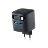 Cargador de pared intenso 65w gan w65acic retractil negro