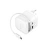 Cargador de pared intenso 65w gan w65acic retractil blanco