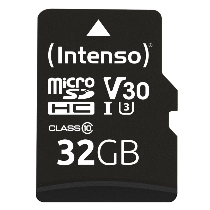 Tarjeta memoria micro sd intenso 32gb profesional v30 + adaptador sd