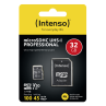 Tarjeta memoria micro sd intenso 32gb profesional v30 + adaptador sd