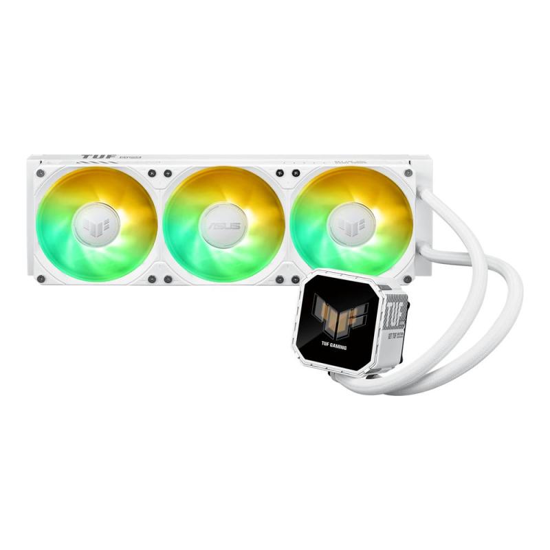 Kit refrigeracion liquida asus tuf gaming lc iii 360 argb lcd 3x 120mm blanco