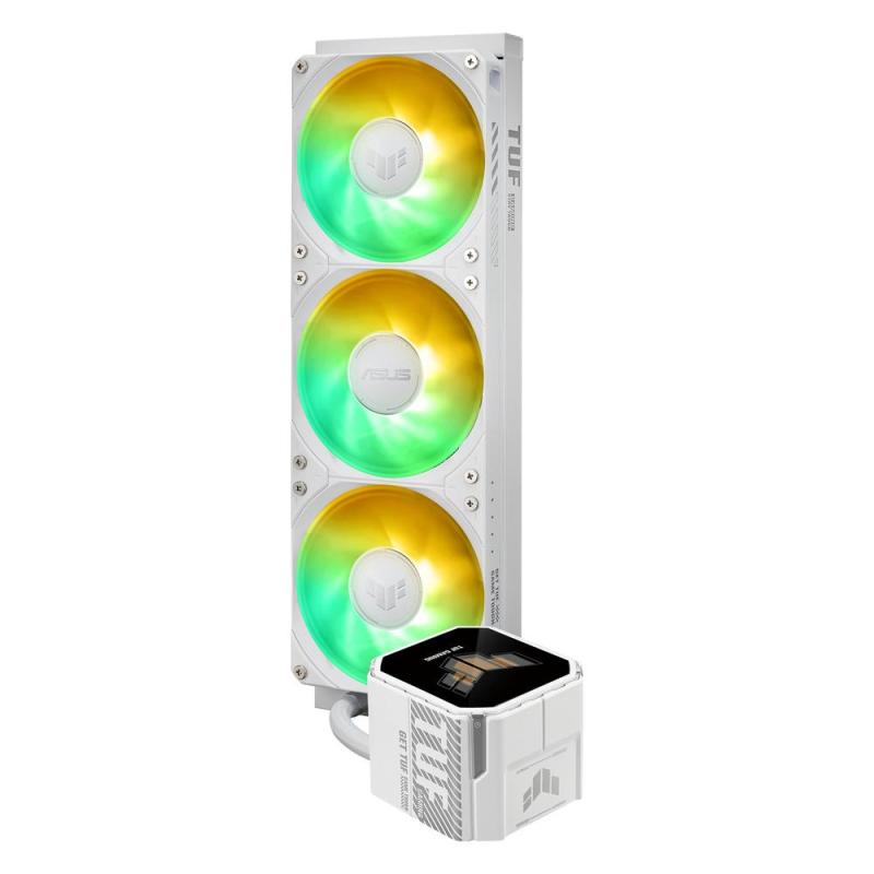 Kit refrigeracion liquida asus tuf gaming lc iii 360 argb lcd 3x 120mm blanco
