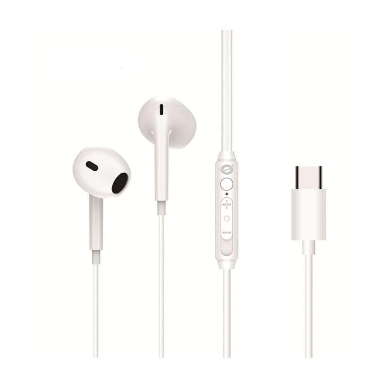 Auricular intrauditivo usb - c conceptronic brendan02w microfono 1.2m blanco