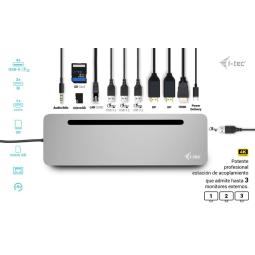 Docking station i - tec usb tipo c 12 en 1 + cargador 100w