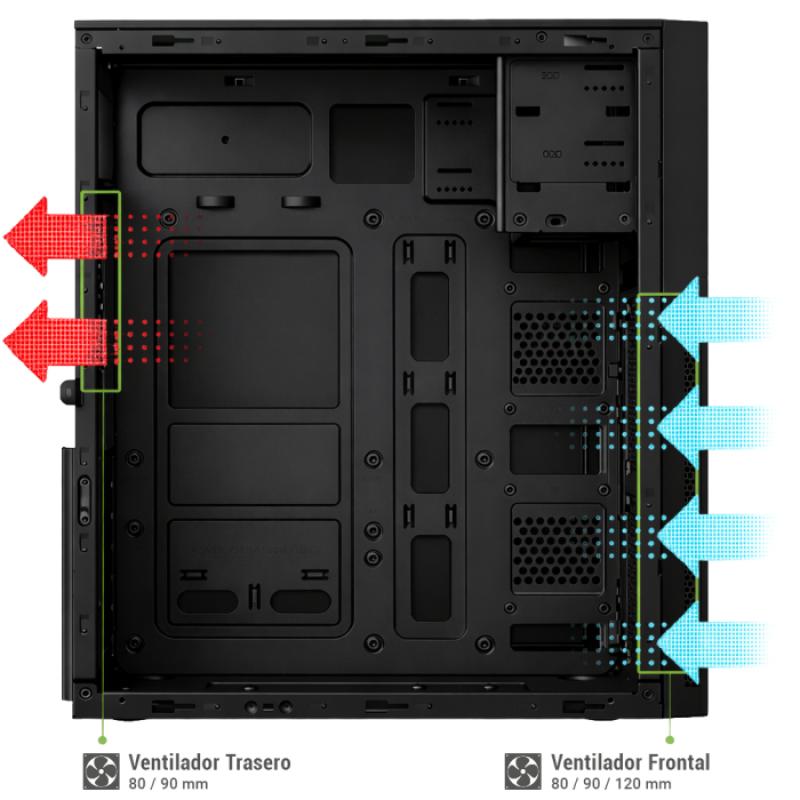 Caja ordenador coolbox atx a780 usb - c 3.2 gen1 fte.500w 80+ bronze