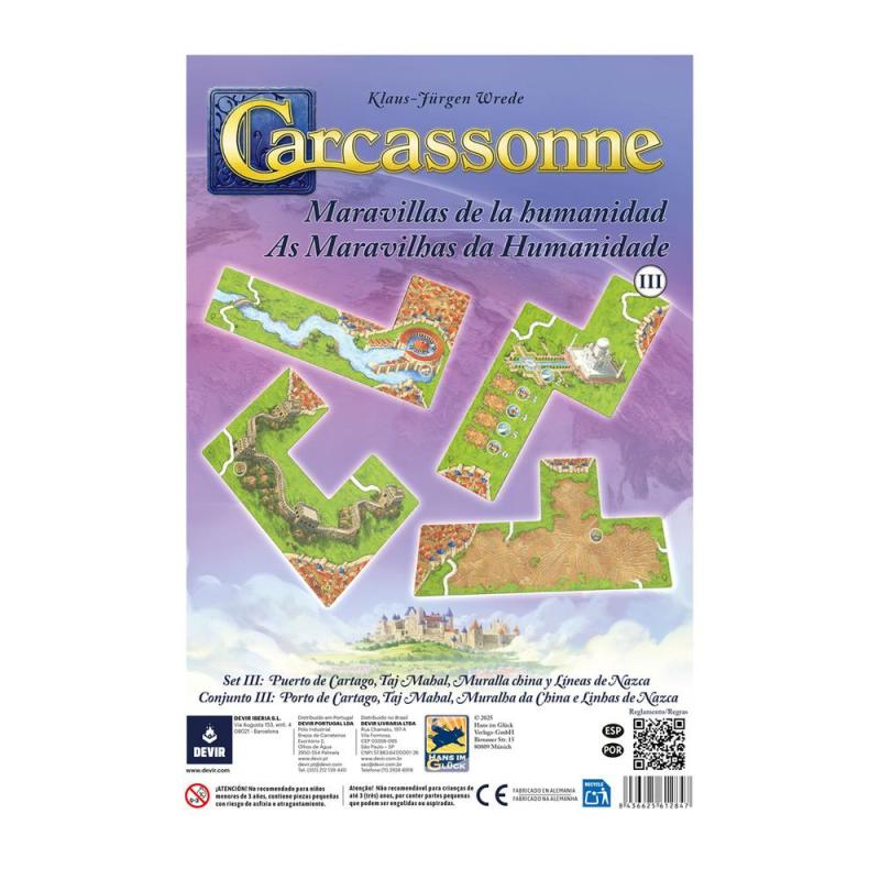 Expansión carcassonne: maravillas de la humanidad 3