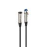 Cable xlr fonestar 10m - macho - hembra - negro