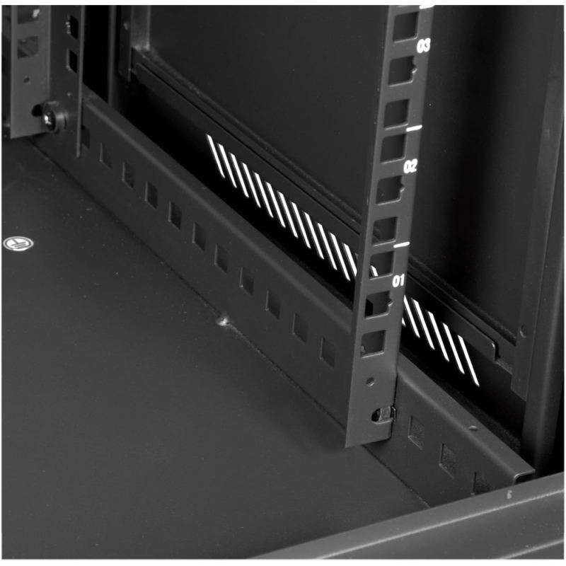 Armario rack de suelo 19 pulgadas phasak pro 27u negro 600x1000 montado pho 6127