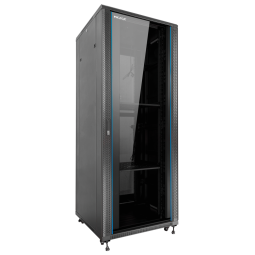 Armario rack de suelo 19 pulgadas phasak pro 32u negro 600x600 montado pho 6632