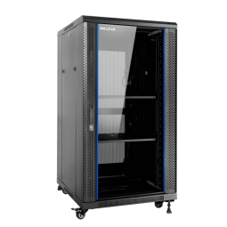 Armario rack de suelo 19 pulgadas phasak pro 27u negro 600x800 montado pho 6827