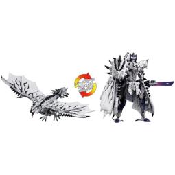 Figura hasbro transformers x monster hunter silver rathalos prime