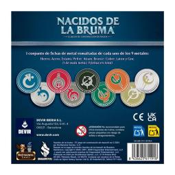 Nacidos de la bruma fichas de metal