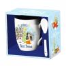 Taza con cuchara enesco el principito arcoiris