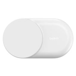 Base de carga belkin ultracharge blanco magnetico plegable qi2 25w movil reloj y auriculares blanco