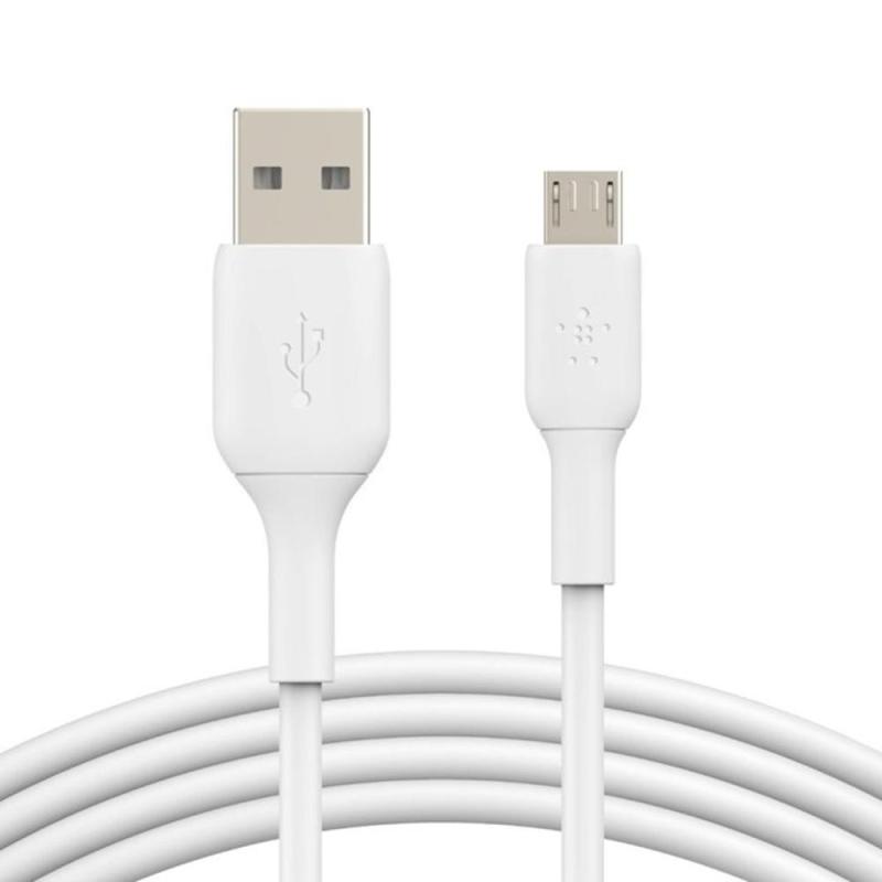 Cable micro usb tipo b a usb tipo a belkin 1m - macho - macho - blanco