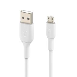 Cable micro usb tipo b a usb tipo a belkin 1m - macho - macho - blanco