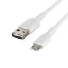 Cable micro usb tipo b a usb tipo a belkin 1m - macho - macho - blanco