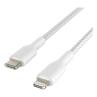 Cable lightning a usb tipo c belkin 2m - macho - macho - blanco trenzado