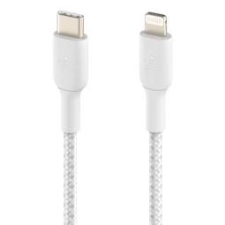 Cable lightning a usb tipo c belkin 2m - macho - macho - blanco trenzado