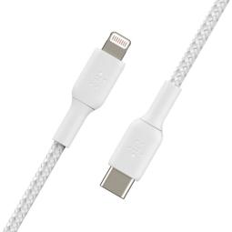 Cable lightning a usb tipo c belkin 2m - macho - macho - blanco trenzado