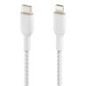 Cable lightning a usb tipo c belkin 2m - macho - macho - blanco trenzado