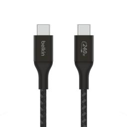 Cable usb tipo c belkin 1m - macho - macho - negro trenzado