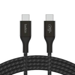 Cable usb tipo c belkin 1m - macho - macho - negro trenzado