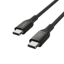Cable usb tipo c belkin 1m - macho - macho - negro trenzado