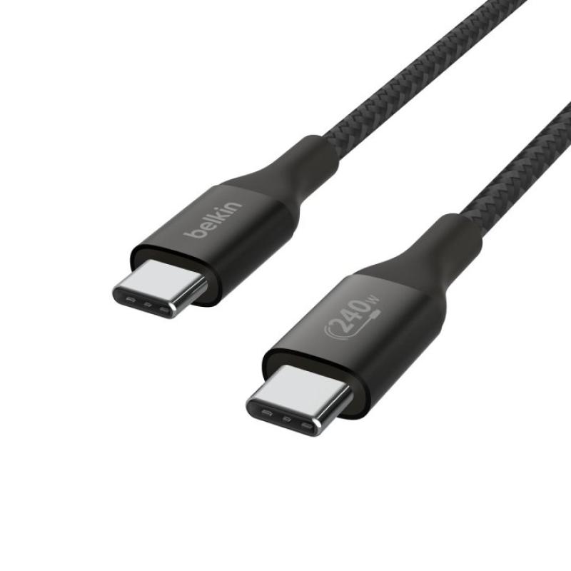 Cable usb tipo c belkin 1m - macho - macho - negro trenzado