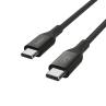 Cable usb tipo c belkin 1m - macho - macho - negro trenzado