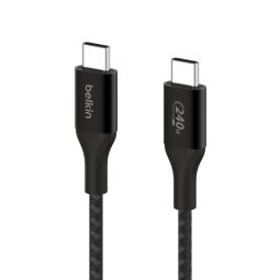 Cable usb tipo c belkin 1m - macho - macho - negro trenzado