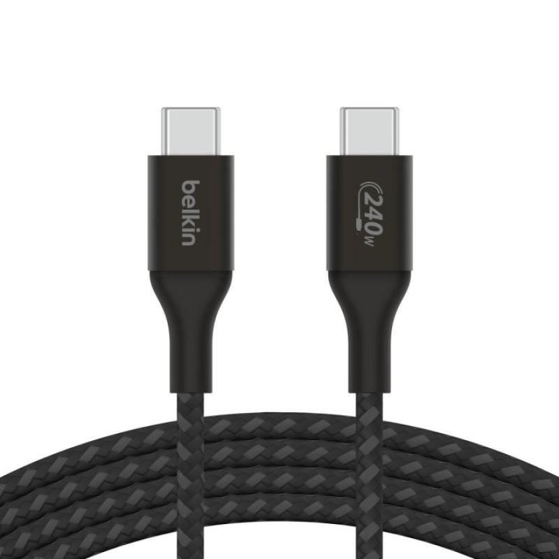 Cable usb tipo c belkin 1m - macho - macho - negro trenzado