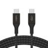 Cable usb tipo c belkin 1m - macho - macho - negro trenzado