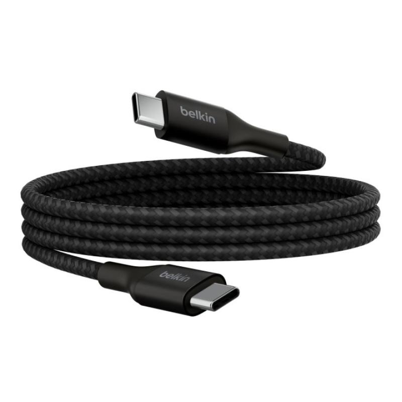 Cable usb tipo c belkin 1m - macho - macho - negro trenzado