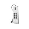 Regleta alimentacion belkin bsv604vf2m - v2 proteccin contra sobret 6 tomas + 2 usb - a 2.4 boton