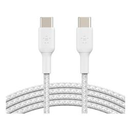 Cable usb tipo c belkin 1m - macho - macho - blanco trenzado 2 unidades