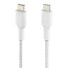 Cable usb tipo c belkin 1m - macho - macho - blanco trenzado 2 unidades