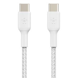 Cable usb tipo c belkin 1m - macho - macho - blanco trenzado 2 unidades